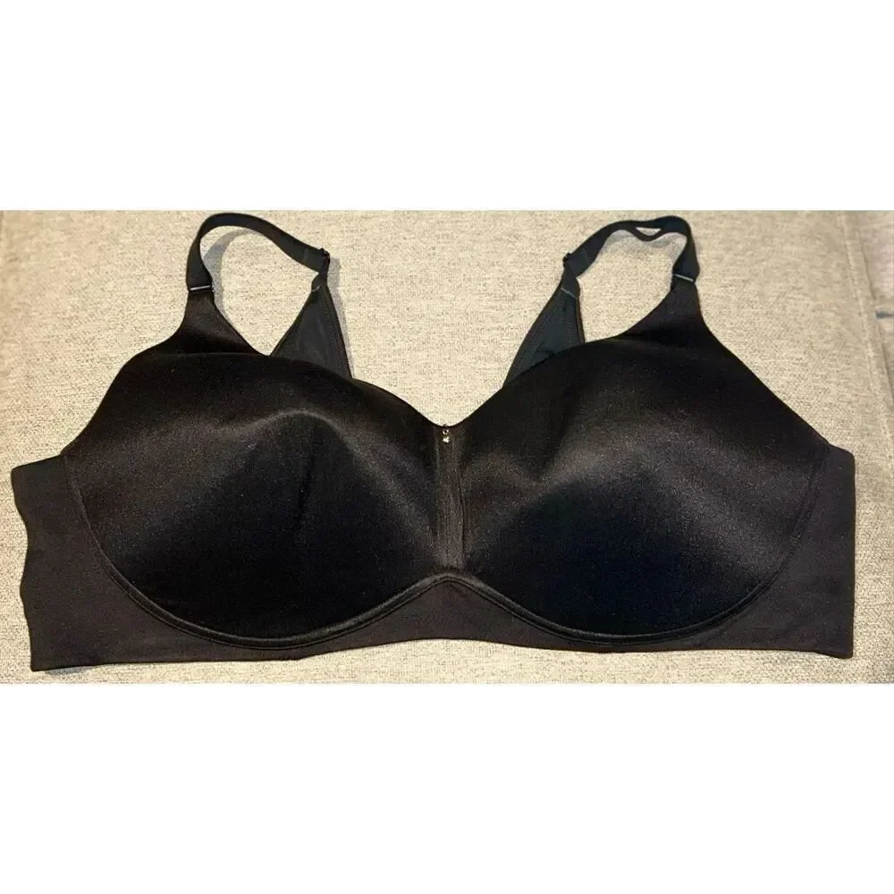 Cacique black lightly lined no wire bra size 46DD